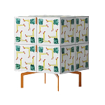 Тумба  с рисунком Short Pina Colada Orange варинант исполнения - 3 | Loft Concept в Липецке