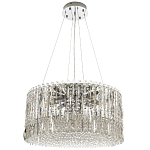 Круглая люстра с металлическими и хрустальными подвесками Bonnay Crystal Chrome Chandelier варинант исполнения - 6 | Loft Concept в Липецке