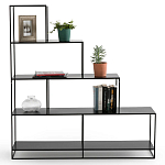 Ступенчатый стеллаж Menzie Steps Metal Rack Black варинант исполнения - 3 | Loft Concept в Липецке