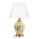 Настольная лампа бежевая с изображением птиц Slip Away варинант исполнения - 1 | Loft Concept в Липецке