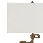 Настольная лампа с фигурным каркасом и прямоугольным тканевым абажуром Brutalist Profile варинант исполнения - 2 | Loft Concept в Липецке