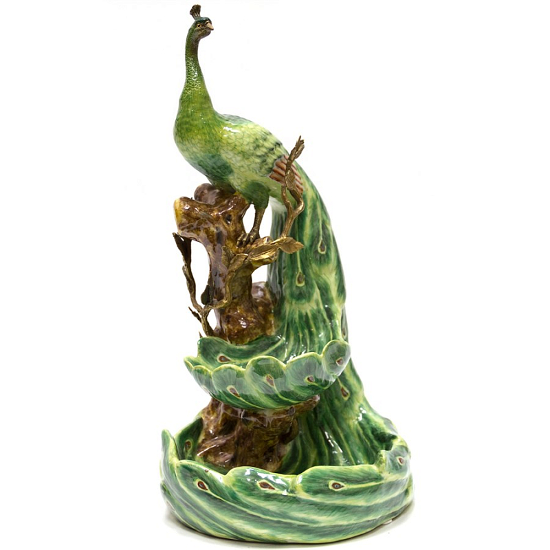 Статуэтка Green Peacock Зеленый Коричневый Статуэтка Green Peacock Зеленый Коричневый в Липецке | Loft Concept