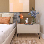 Настольная лампа с круглым деревянным отражателем и черным цилиндрическим плафоном Accord Lighting варинант исполнения - 9 | Loft Concept в Липецке