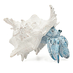 Статуэтка голубой рак с белой раковиной Marine Accessories варинант исполнения - 1 | Loft Concept в Липецке