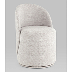 Пуф Loreen со спинкой вращающийся букле светло-серый варинант исполнения - 1 | Loft Concept в Липецке