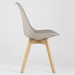 Стул с основой из пластика и мягким сиденьем Arvika Beige варинант исполнения - 2 | Loft Concept в Липецке