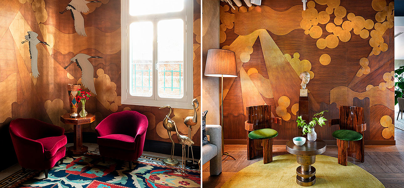 Обои ручная роспись Namban Polished Copper on Deep Rich Gold gilded paper Обои ручная роспись Namban Polished Copper on Deep Rich Gold gilded paper - Loft-Concept в Липецке