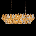 Люстра овальная с многослойными белыми и прозрачными подвесками Character Chandelier варинант исполнения - 2 | Loft Concept в Липецке