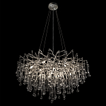 Люстра подвесная с прозрачными стеклянными подвесками в форме капель Диаметр 80 см Droplet Chandelier варинант исполнения - 5 | Loft Concept в Липецке