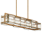 Люстра прямоугольная из толстого литого стекла Cast Glass варинант исполнения - 2 | Loft Concept в Липецке