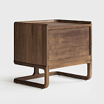Прикроватный деревянный столик с 2-мя ящиками Moon Walnut Furniture варинант исполнения - 12 | Loft Concept в Липецке