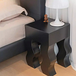 Дизайнерский журнальный стол чёрный с ножками волнистой формы Egopi варинант исполнения - 2 | Loft Concept в Липецке