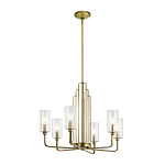  Люстра с прозрачными рифлеными цилиндрическими плафонами Kichler варинант исполнения - 16 | Loft Concept в Липецке