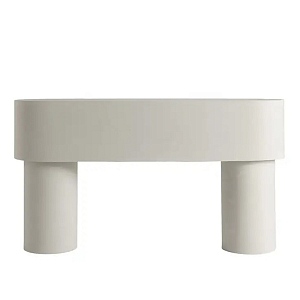 Консоль овальной формы белая Pilotis