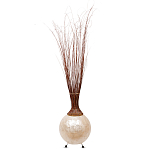 Торшер из перламутра на металлическом каркасе Indonesian Comet варинант исполнения - 2 | Loft Concept в Липецке