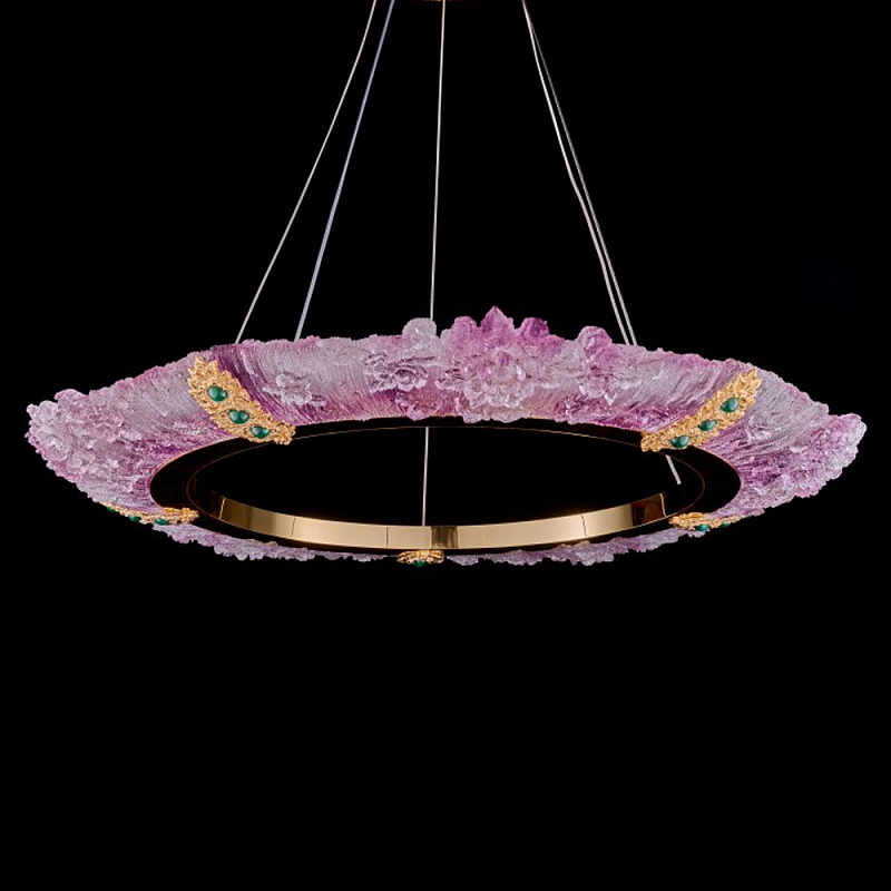 Люстра в форме кольца розовая Warm Pink Light Золотой Розовый в Липецке | Loft Concept 