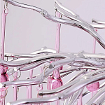 Люстра овальная с розовыми стеклянными подвесками в форме капель FAIRYTREE Light варинант исполнения - 2 | Loft Concept в Липецке