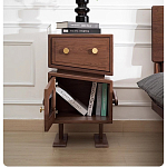 Тумбочка прикроватная с ящиком и дверцей Робот Robot Desk варинант исполнения - 7 | Loft Concept в Липецке