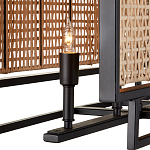 Люстра прямоугольной формы с чёрным каркасом и вставкой из плетеного материала Cage for Light варинант исполнения - 2 | Loft Concept в Липецке