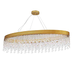 Люстра подвесная овальная с хрустальными подвесками Crystal Art  варинант исполнения - 1 | Loft Concept в Липецке