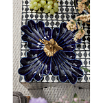 Менажница темно-синяя фарфоровая с бронзовой фигуркой ангела Eden Garden варинант исполнения - 3 | Loft Concept в Липецке