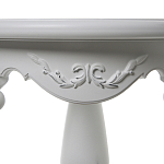 Стол приставной круглый белого цвета из массива бука с легкими потертостями White Provence варинант исполнения - 2 | Loft Concept в Липецке