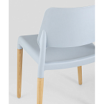 Пластиковый стул на ножках из массива бука Ferret Grey-Blue варинант исполнения - 3 | Loft Concept в Липецке