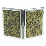 Портсигар на 10 сигарет с газовой зажигалкой из натурального камня Змеевик Светлый Stone Cigarettes Cases варинант исполнения - 3 | Loft Concept в Липецке