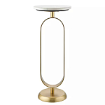 Столик приставной с овальным золотым основанием Oval Gold Base варинант исполнения - 1 | Loft Concept в Липецке