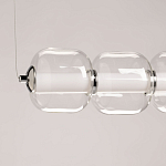 Люстра линейная с 6-ю прозрачными стеклянными плафонами округлой формы HANDLE GRAPE варинант исполнения - 6 | Loft Concept в Липецке