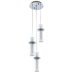Подвесной светильник хром Trio Odile Acrylic Tube Hanging Lamp Chrome варинант исполнения - 2 | Loft Concept в Липецке