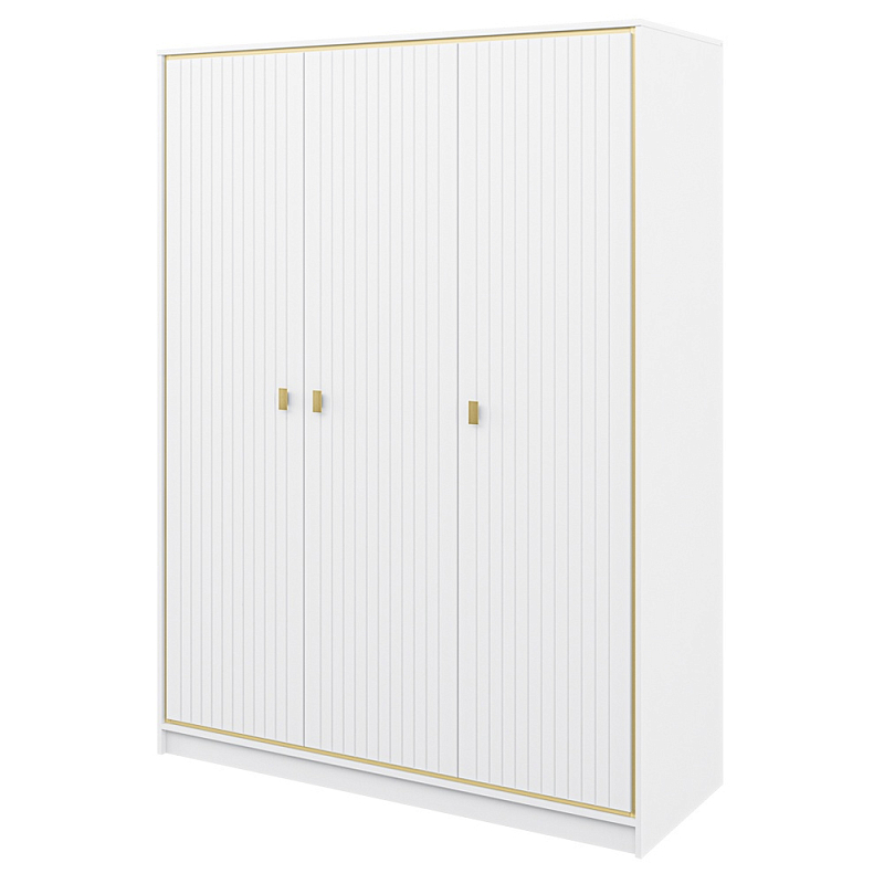 Шкаф белый трёхдверный для одежды Antique Order Белый Золотой в Липецке | Loft Concept 