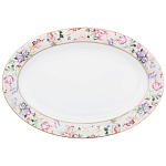 Сервиз столовый из фарфора белый с цветочным принтом на 6 персон 23 предмета Flower Porcelain Collection варинант исполнения - 2 | Loft Concept в Липецке