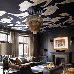 Обои ручная роспись в стиле Арт-деко Symphony Original colourway on Flint silk dupion варинант исполнения - 3 | Loft Concept в Липецке