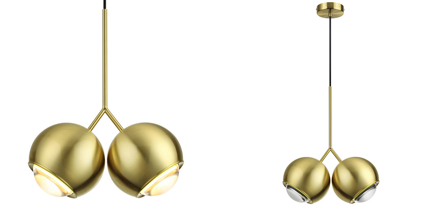 Подвесной светильник Ivor Pendant Double Gold Подвесной светильник Ivor Pendant Double Gold - Loft-Concept в Липецке