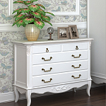 Комод белый из массива бука в стиле прованс White Provence варинант исполнения - 4 | Loft Concept в Липецке