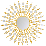 Зеркало-солнце в раме из металла с золотыми с лучами Rays of Peace варинант исполнения - 1 | Loft Concept в Липецке