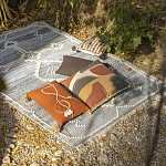 Подушка декоративная с геометрическим узором и плетенными вставками Divine Abstractions варинант исполнения - 5 | Loft Concept в Липецке