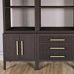 Модульный стеллаж Primo из трех составных элементов Темный орех варинант исполнения - 6 | Loft Concept в Липецке