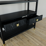 Стеллаж с двумя ящиками Elsa Dreams Black варинант исполнения - 3 | Loft Concept в Липецке