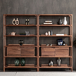 Стеллаж в гостиную для книг Moon Walnut Furniture варинант исполнения - 3 | Loft Concept в Липецке