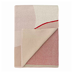 Плед из хлопка бежевого цвета с абстрактным принтом Elysian Flow Peach варинант исполнения - 5 | Loft Concept в Липецке