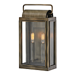 Настенный фонарь прямоугольной формы цвета состаренная латунь с двумя лампами Hinkley варинант исполнения - 1 | Loft Concept в Липецке