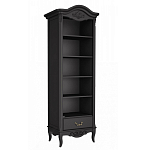 Стеллаж черный узкий из массива бука с 5-ю полками Black Provence варинант исполнения - 1 | Loft Concept в Липецке