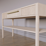 Дизайнерская Консоль с полкой и ящиком Primo Светлый дуб варинант исполнения - 4 | Loft Concept в Липецке