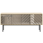 Длинная тумба с зеркальным декором Serena варинант исполнения - 9 | Loft Concept в Липецке