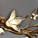 Люстра в виде золотой ветки с цветами Glass Flower Pendant Light варинант исполнения - 9 | Loft Concept в Липецке