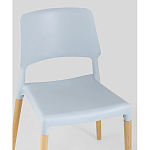 Пластиковый стул на ножках из массива бука Ferret Grey-Blue варинант исполнения - 2 | Loft Concept в Липецке