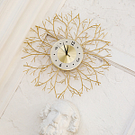 Часы настенные из металла золотые с белым циферблатом Current Time варинант исполнения - 4 | Loft Concept в Липецке