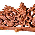 Панно-вешалка из дерева драконы Panel With Animals варинант исполнения - 2 | Loft Concept в Липецке